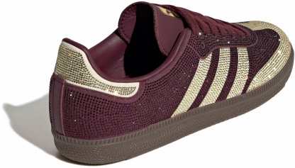 adidas Women's Samba OG Shoes - Rhinestone Maroon/Vanlla - View 5
