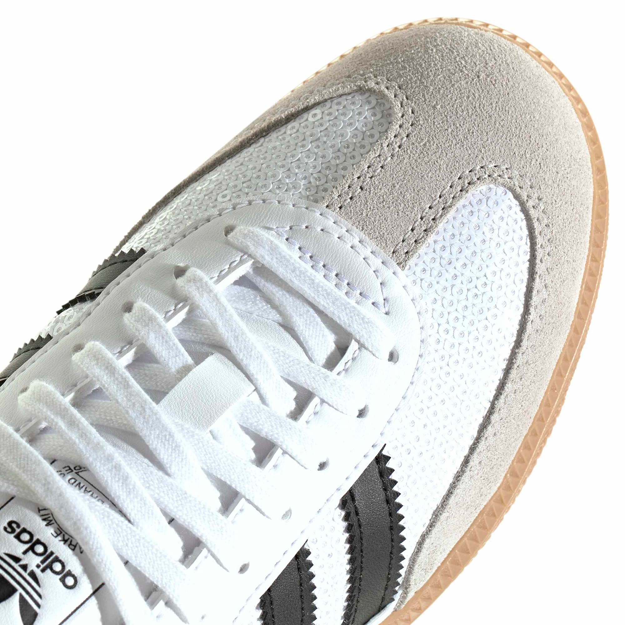 adidas Kids' Grade School Samba OG Shoes - Ftwr White/Core Black/Grey One - View 6