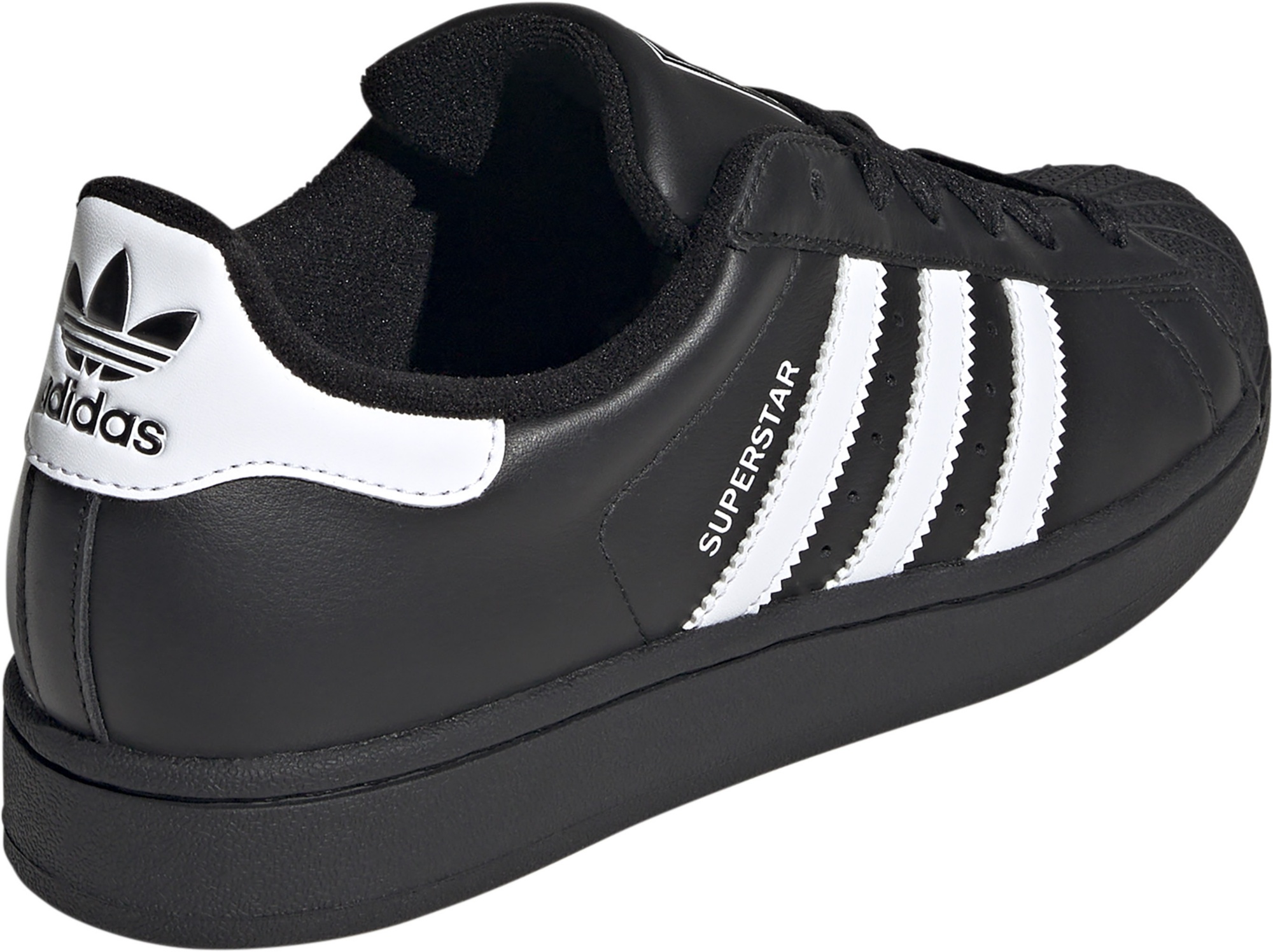 adidas Women's Superstar II Shoes - Black/Black/White - View 10
