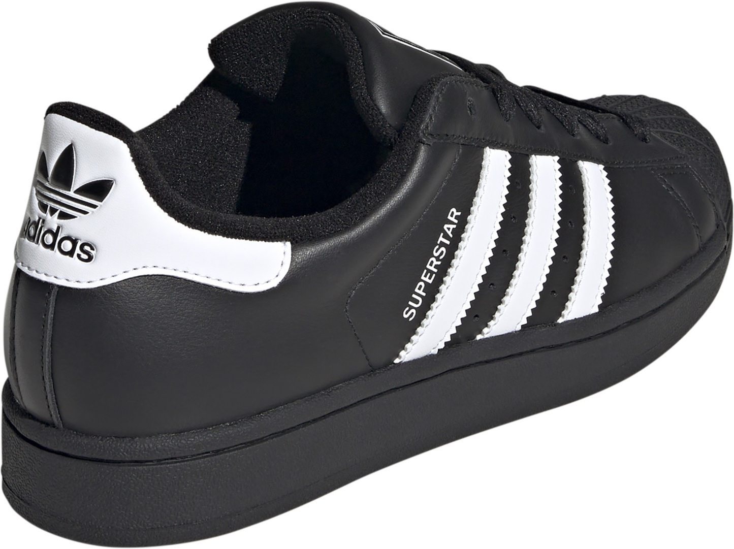 adidas Women's Superstar II Shoes - Black/Black/White - View 10