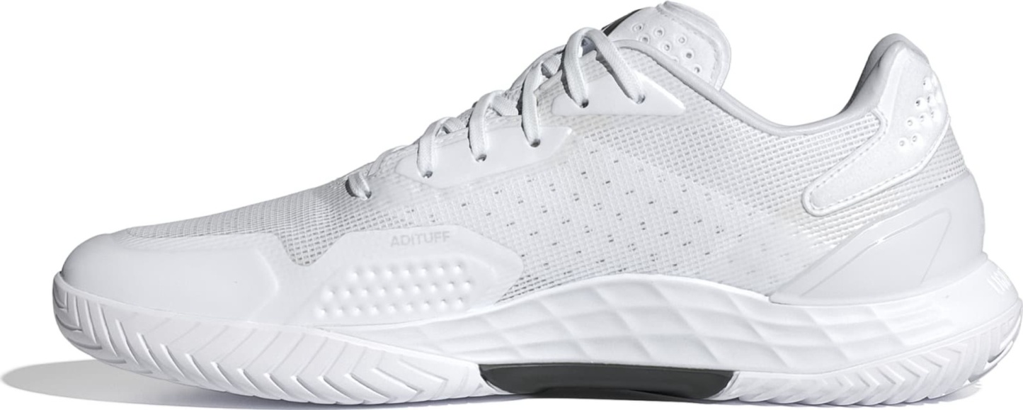 adidas Men's Defiant Speed 2 Tennis Shoes - White/Black/Grey - View 6