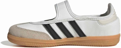adidas Kids' Preschool Samba Jane Shoes - White/Core Black/Gum - View 4