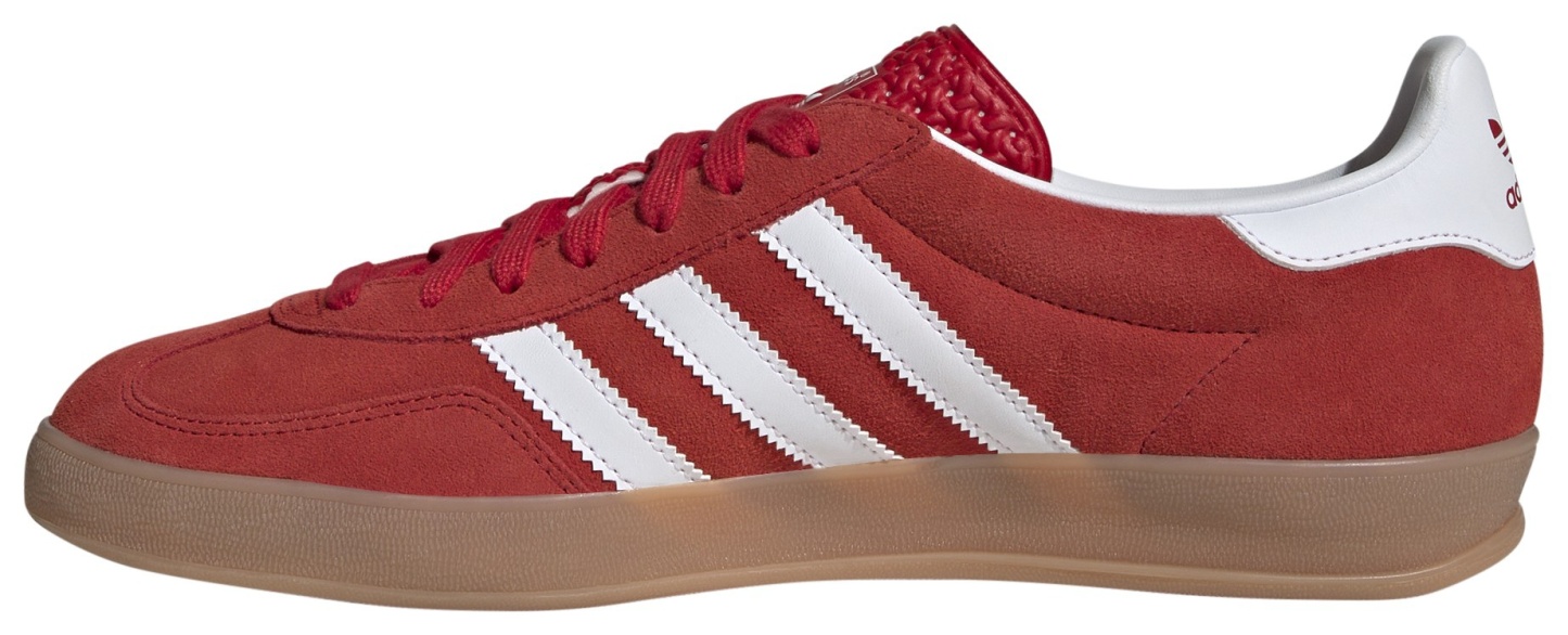 adidas Men's Gazelle Indoor Shoes - Red/Gum - View 6