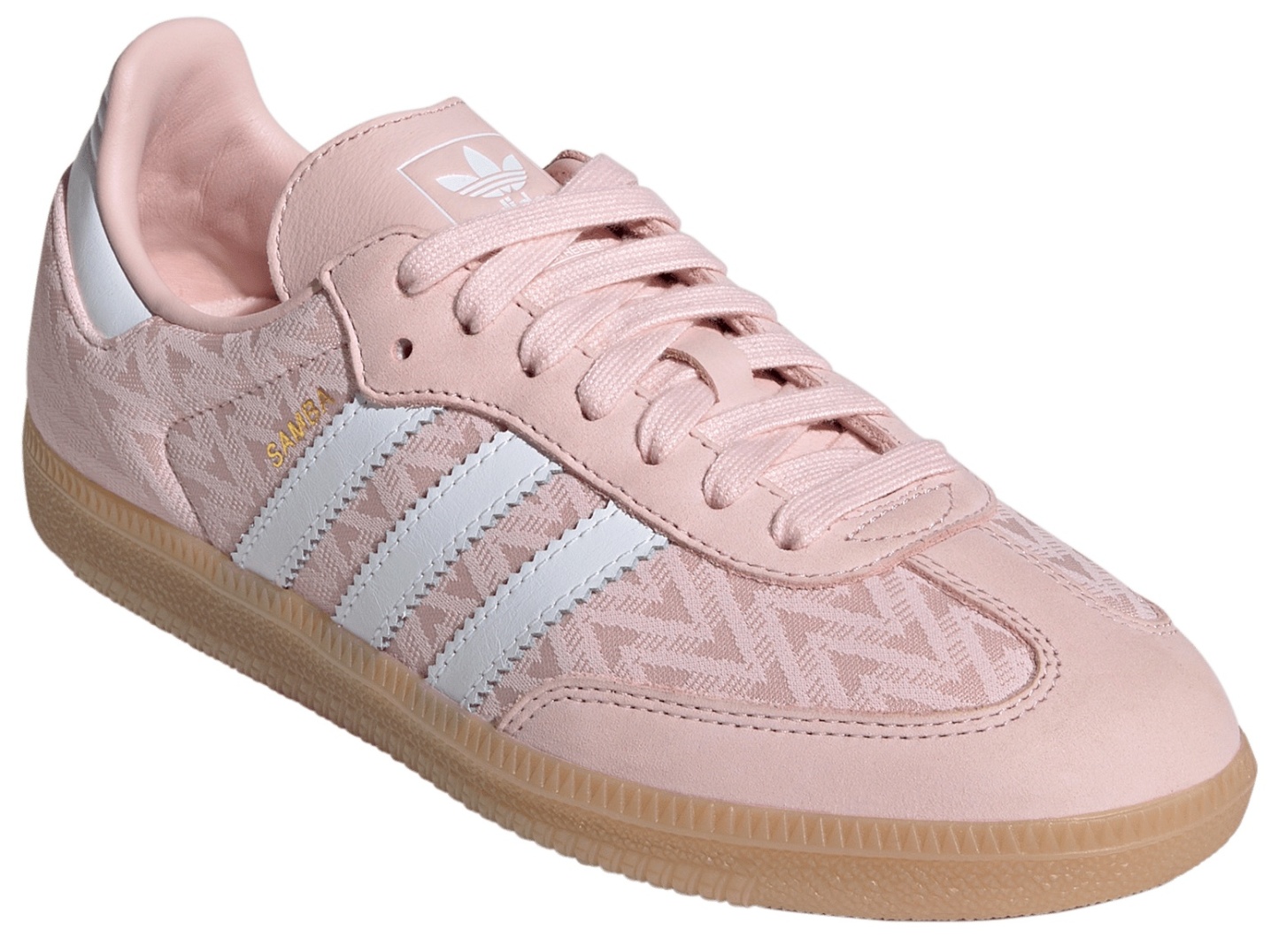 adidas Women's Samba OG Shoes - Sandy Pink/Ftwr White/Gold Met - View 5