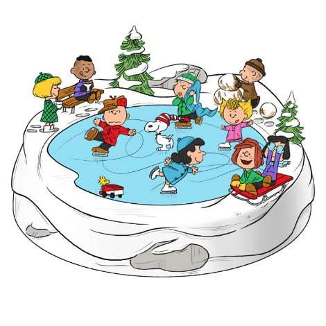 Peathtnuts® Gang Sledthtding Musical Tabletop Figurine With Motion