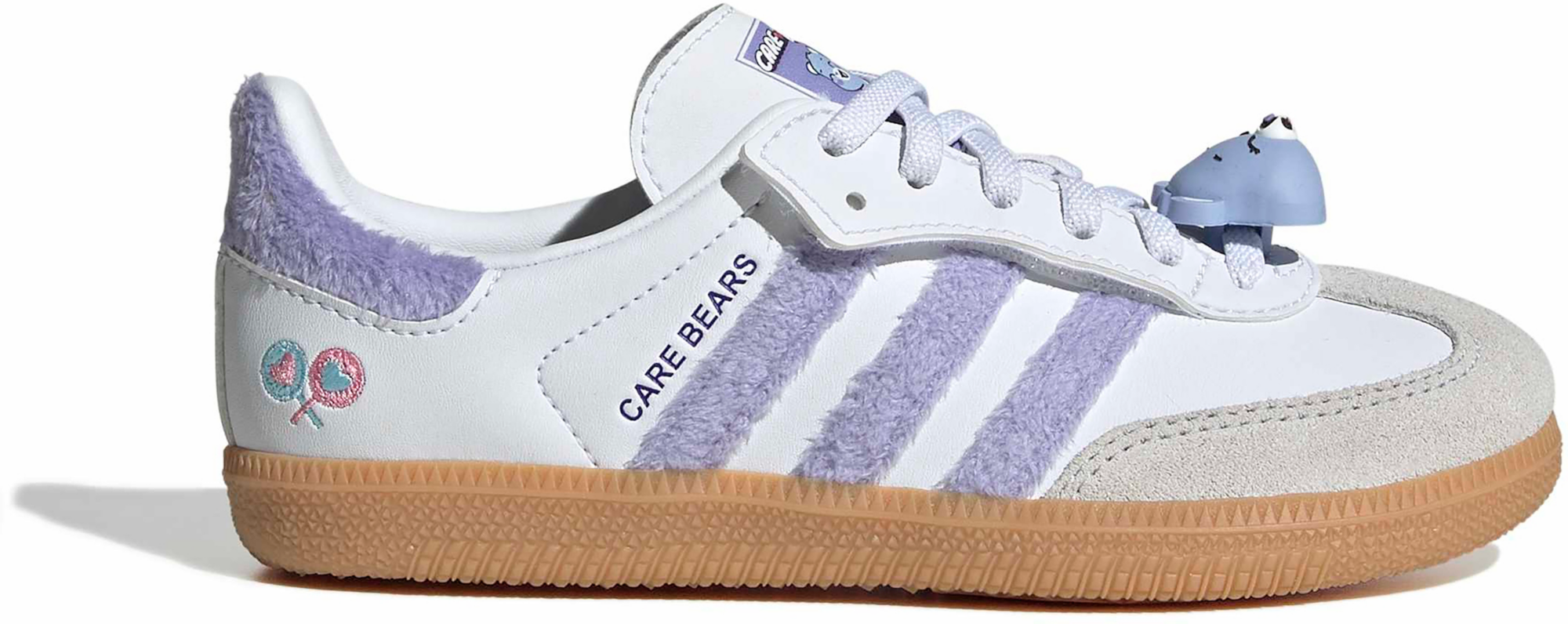 adidas Kids' Preschool Samba Care Bear Shoes - Light Purple/White/Blue Dawn - View 1