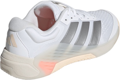 adidas Women's Dropset 4 Power Training Shoes - White/Silver/Lucid Orange - View 5