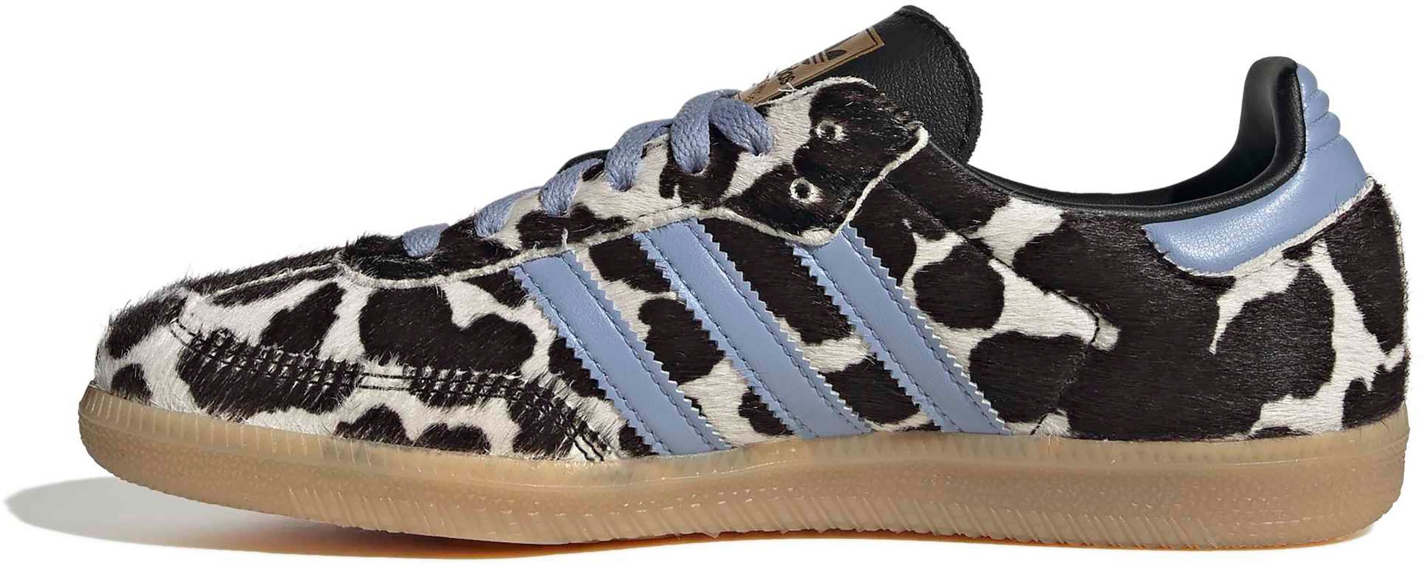 adidas Women's Samba OG Shoes - Pony Hair Chalk Blue/Blk - View 4