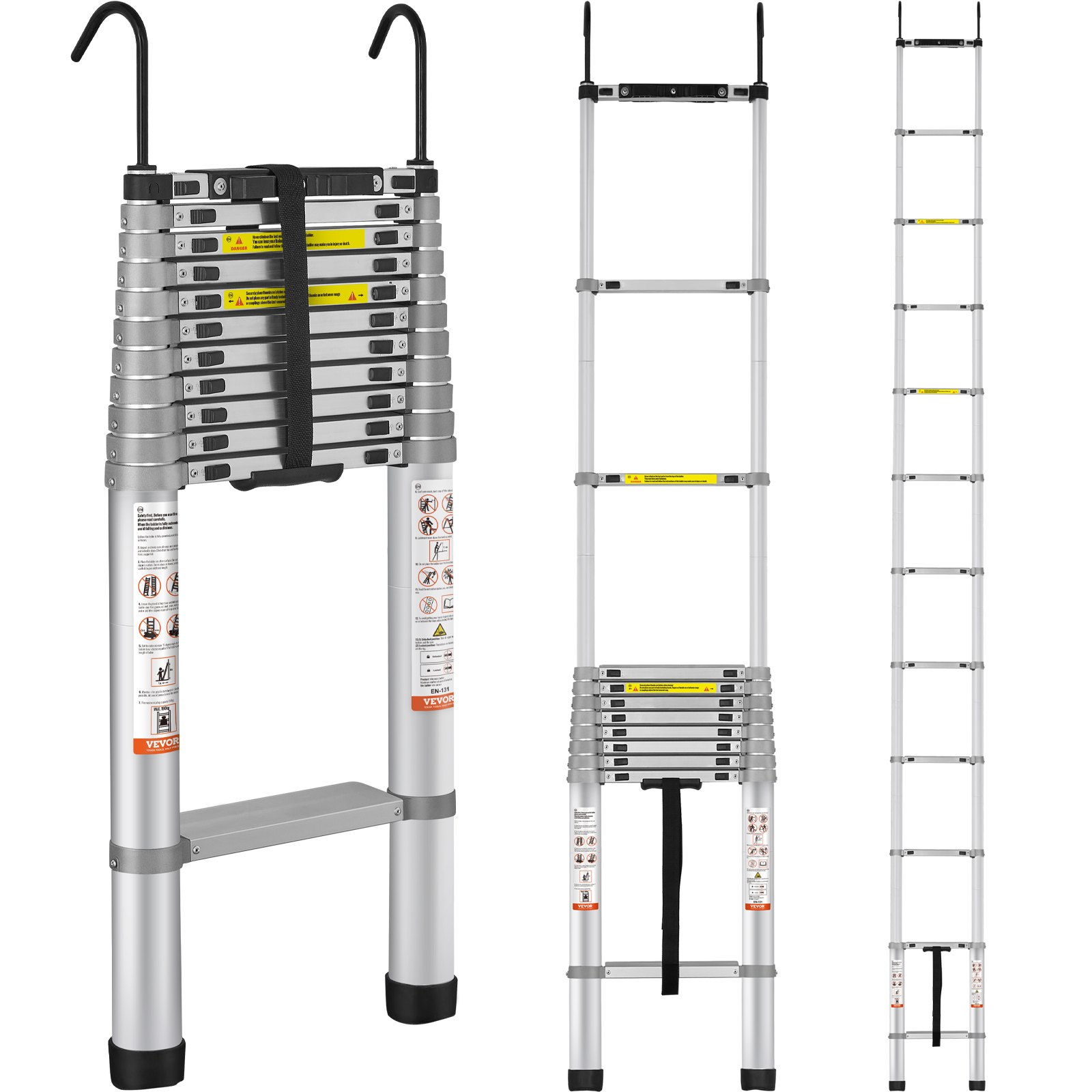 VEthtVOR Telescoping Ladder Aluminum Extension Step Multi-purpose Portable
