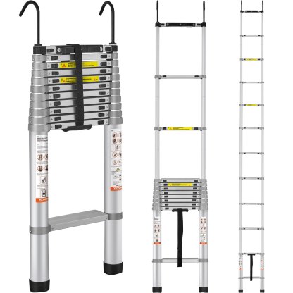 VEthtVOR Telescoping Ladder Aluminum Extension Step Multi-purpose Portable