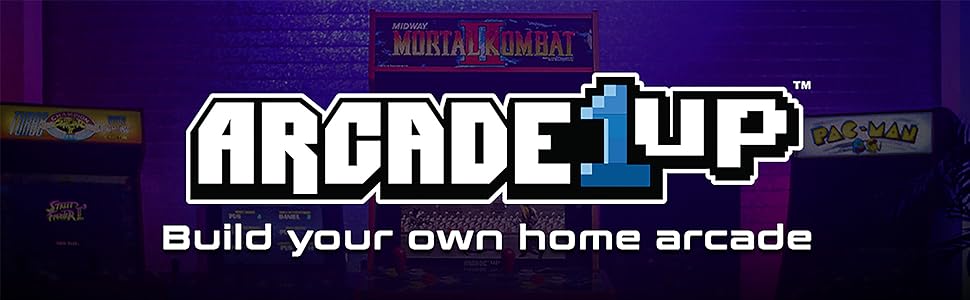 Ad for Arcade1Up cabinets with "Build your own home arcade" slogan and gaming titles.