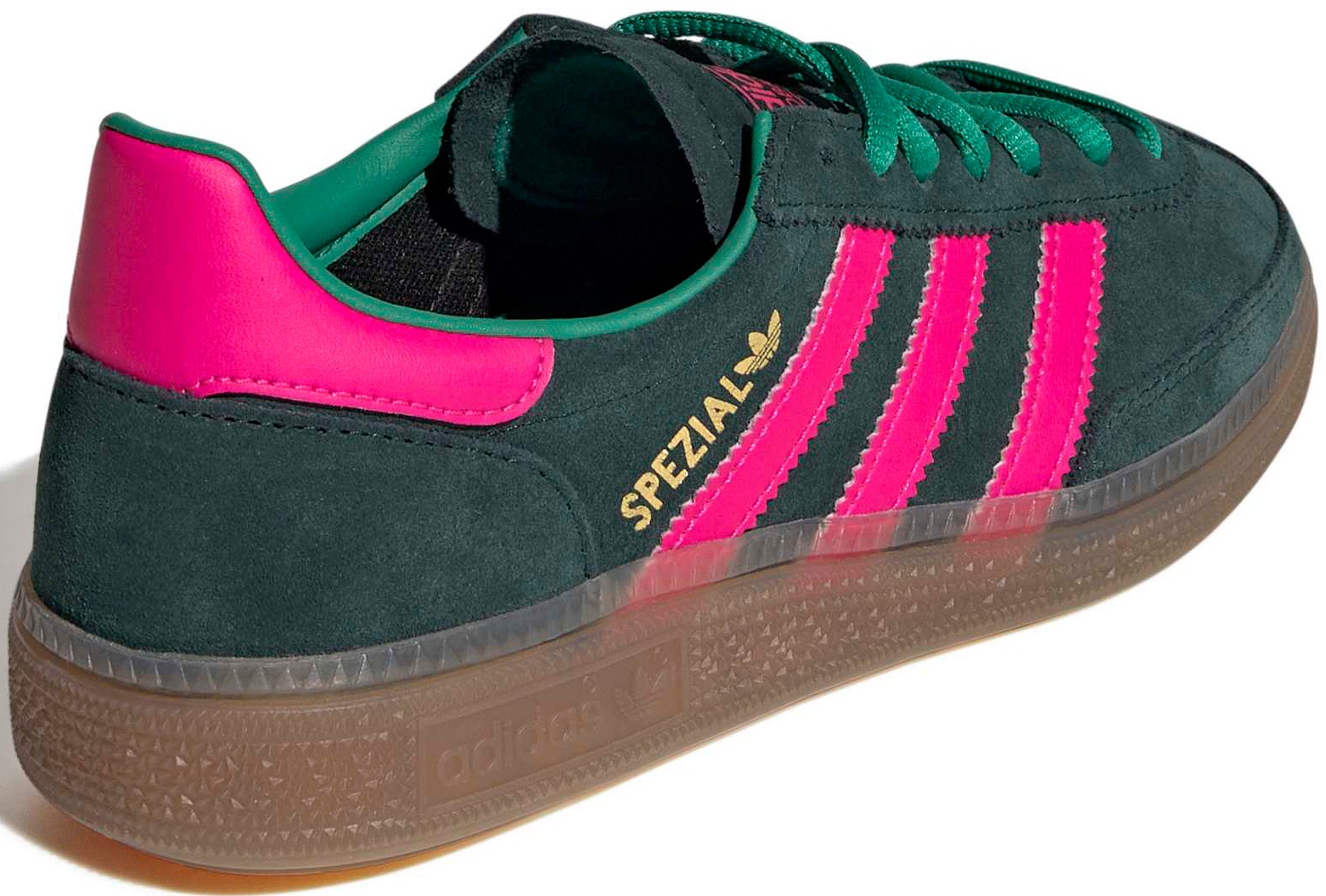 adidas Kids' Grade School Handball Spezial Shoes - Aurora Ivy/Shock Pink/Gum - View 6