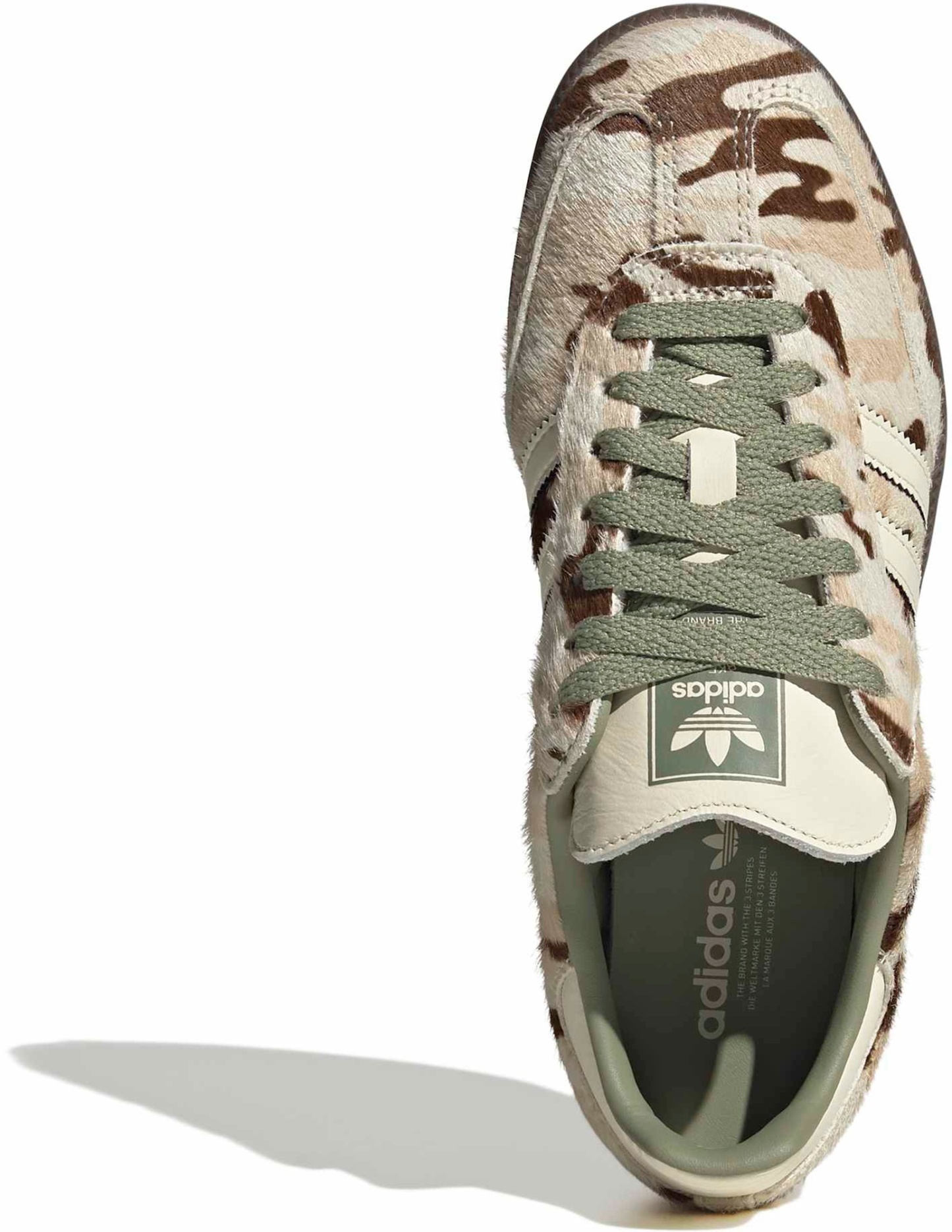 adidas Women's Samba OG Shoes - Wonder Beige/Tent Green - View 2