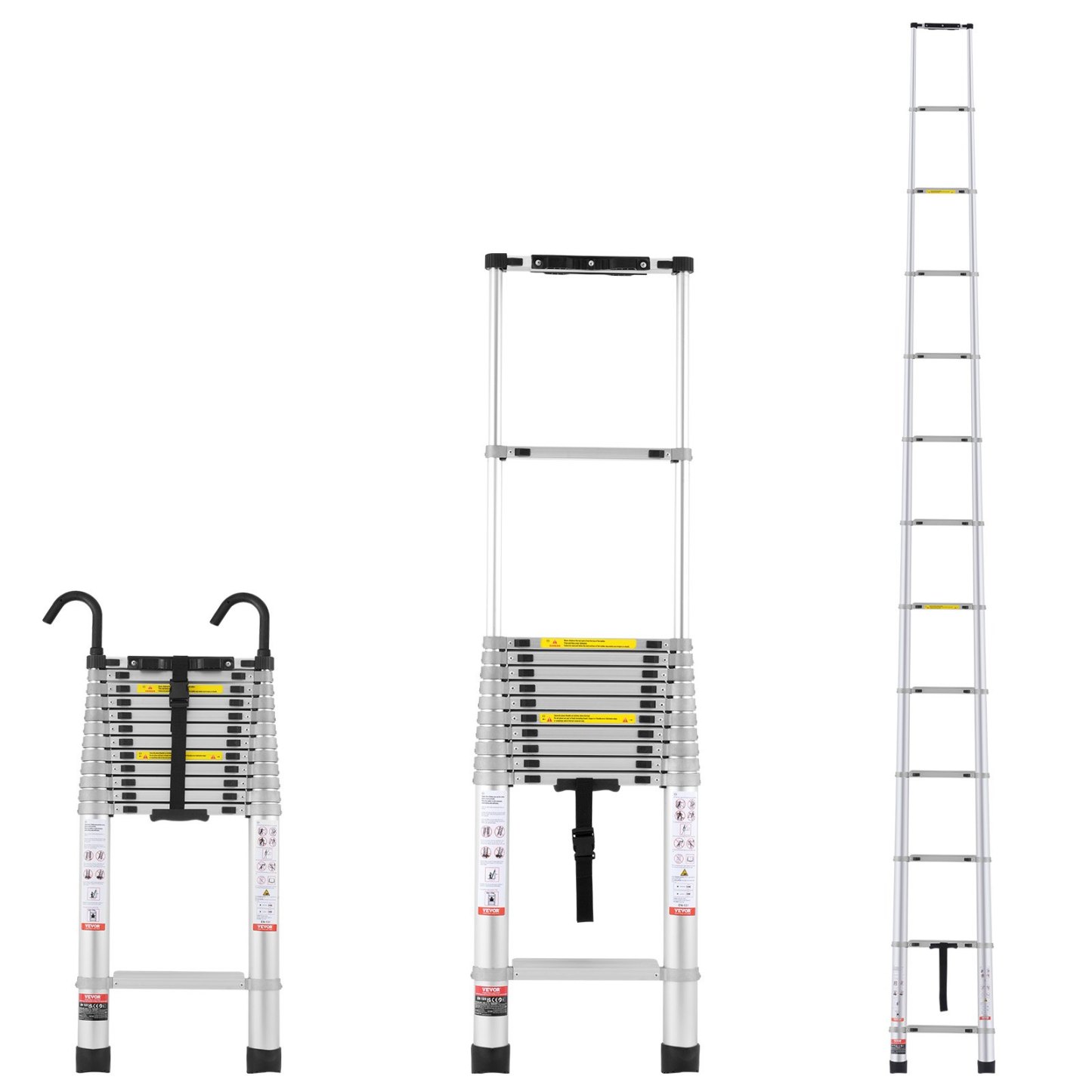 VEthtVOR Telescoping Ladder Aluminum Extension Step Multi-purpose Portable