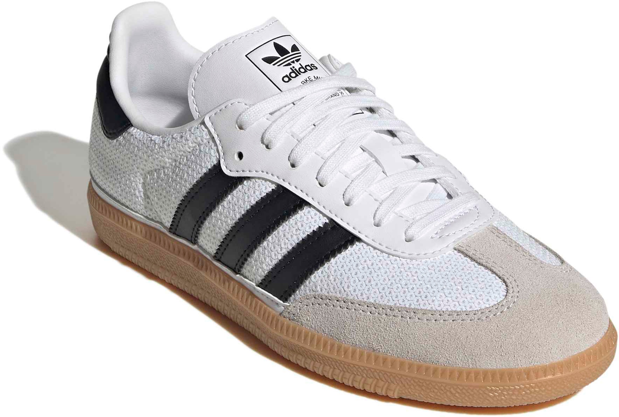 adidas Kids' Grade School Samba OG Shoes - Ftwr White/Core Black/Grey One - View 8