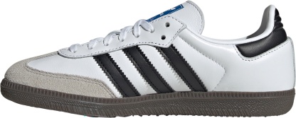 adidas Kids' Grade School Samba OG Shoes - White/Black - View 3