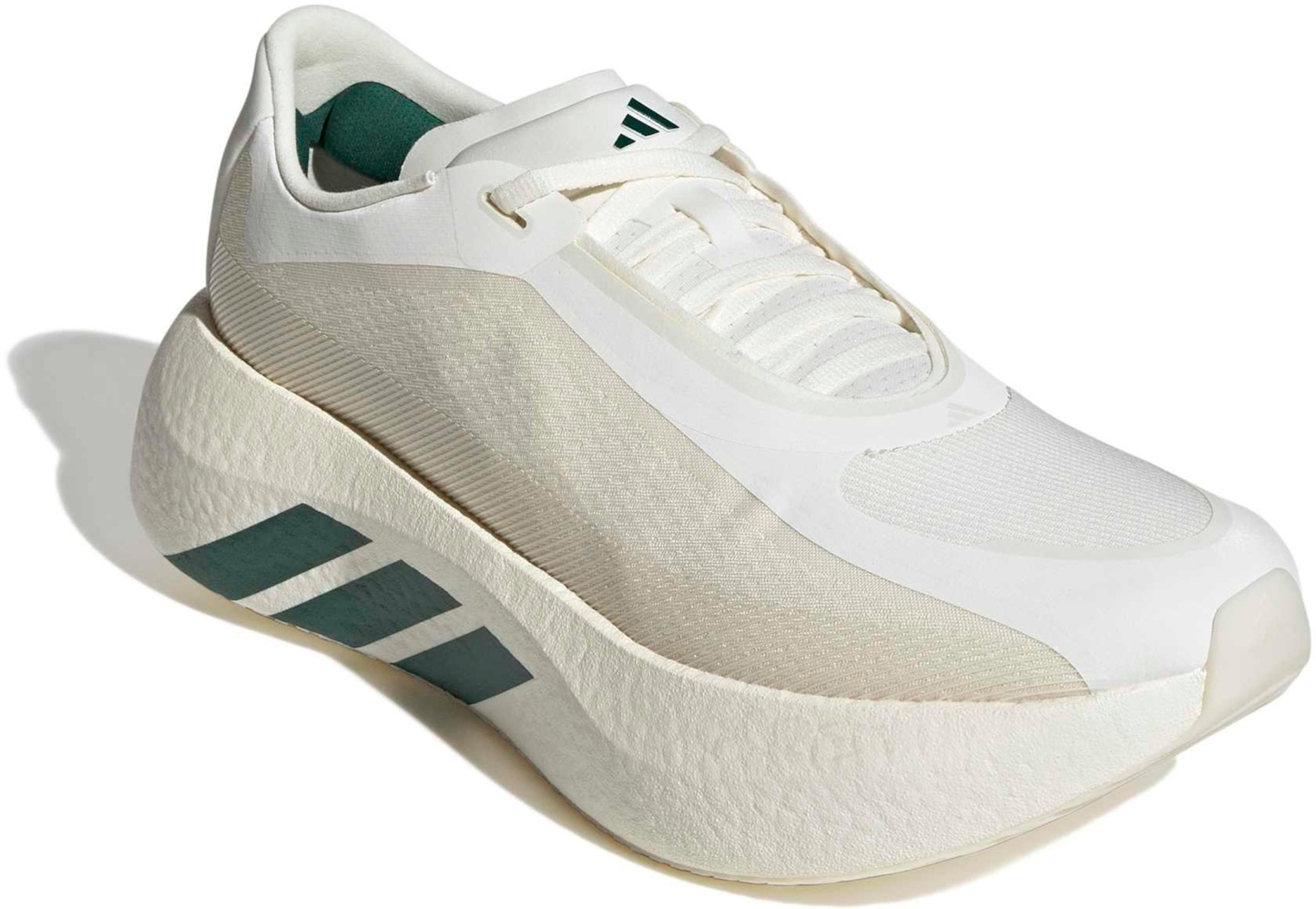 adidas Men's Hyperboost Edge Running Shoes - White/Collegiate Green/Gold Mt - View 6