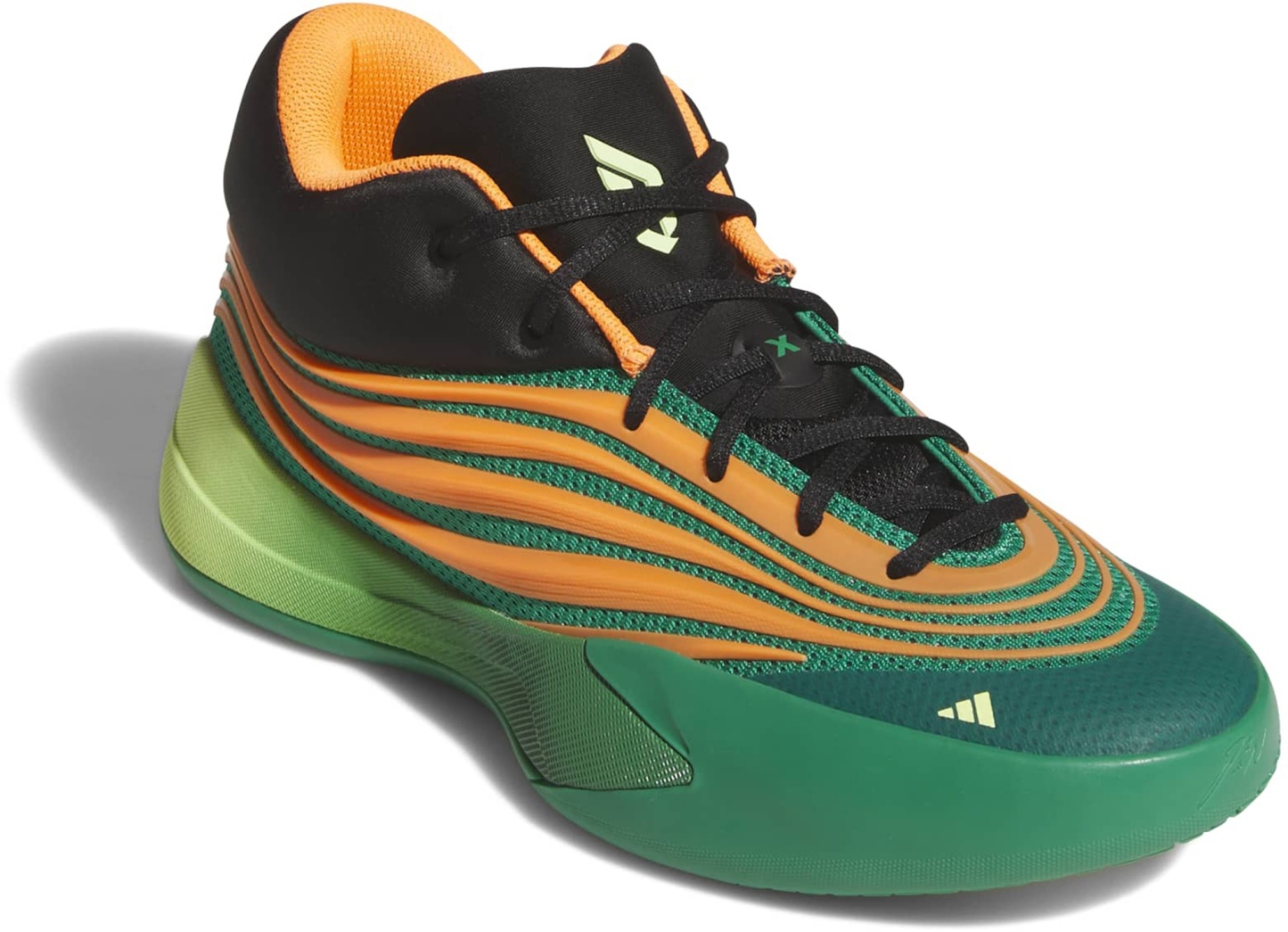 adidas Dame X 'Meet The Moment' Basketball Shoes - Court Green/Lucid Orange/Frozen Lemon - View 6