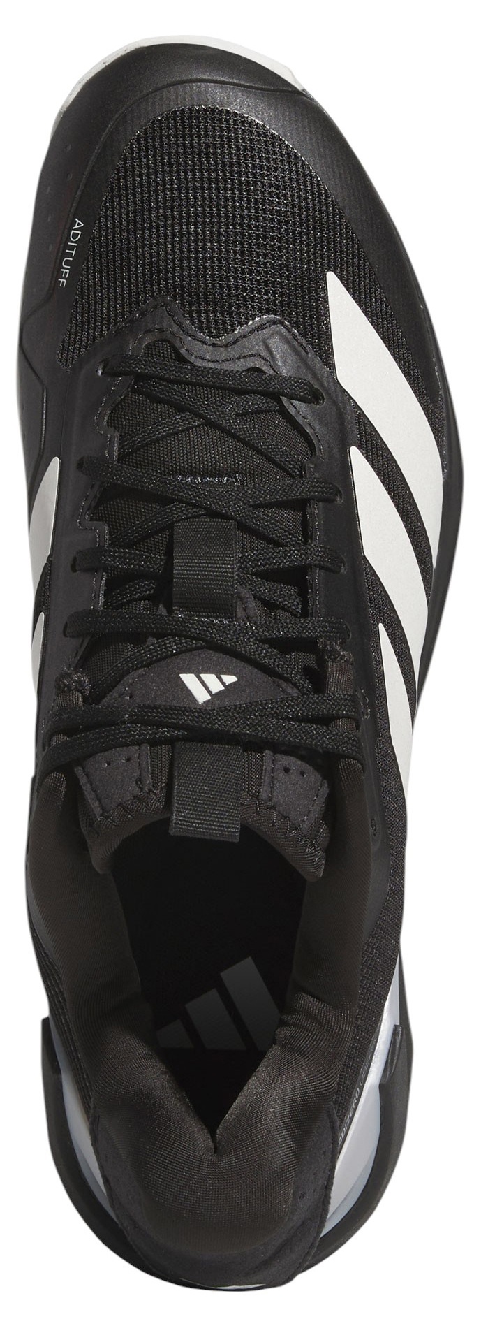 adidas Men's Adizero Ubersonic 5 Tennis Shoes - Black/Zero Metallic/Silver Metallic - View 2