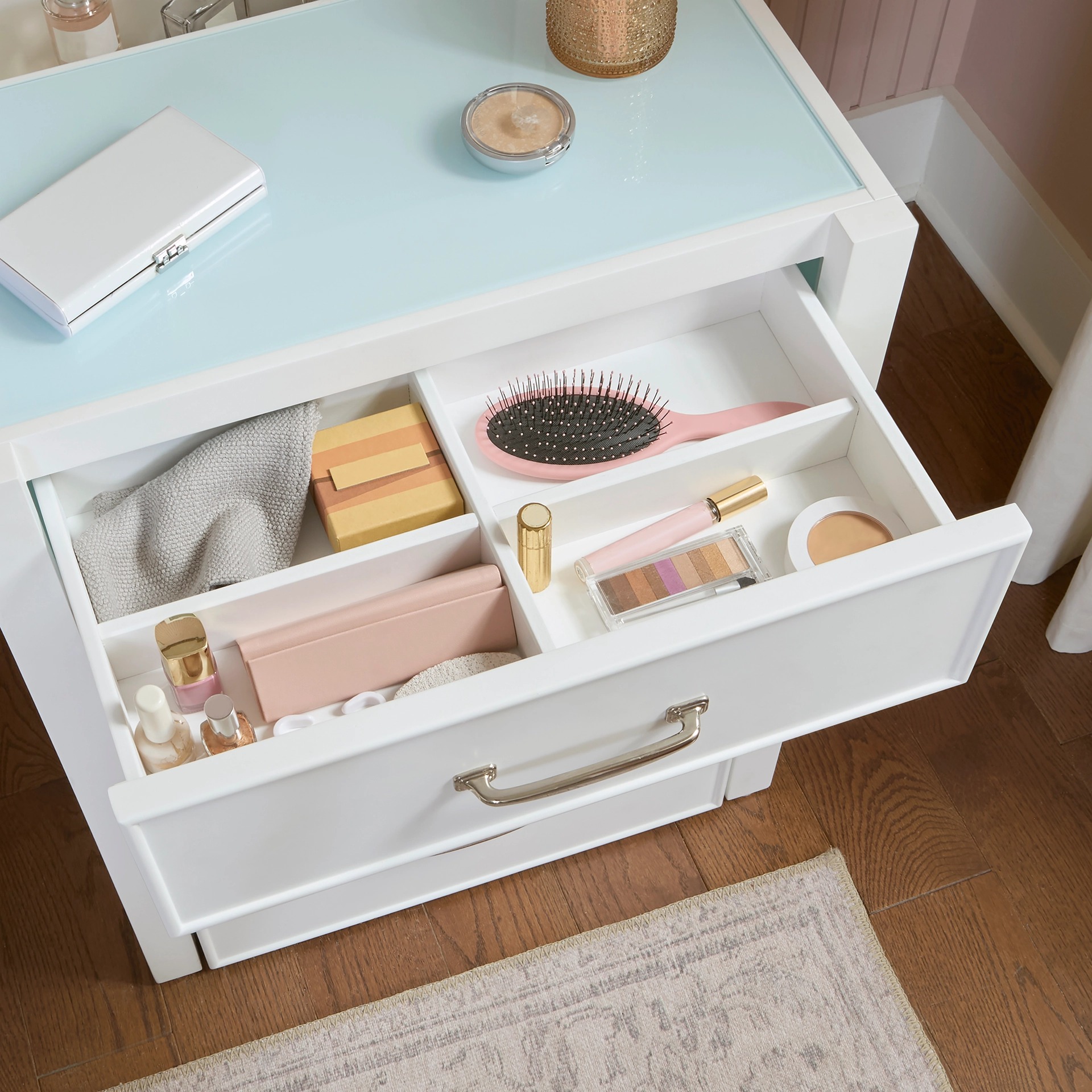 【🎁Limit Discounts】Odethtssa Lift-top Vathtnity with LED Ligththted Mirror