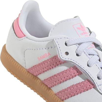 adidas Toddler Samba OG Shoes - White/Light Pink/Gum - View 7
