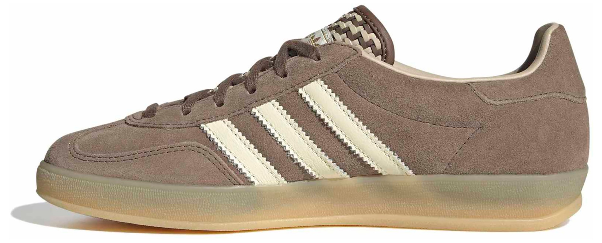 adidas Women's Gazelle Indoor Shoes - Earth Strta/Off Wht/Khaki - View 4