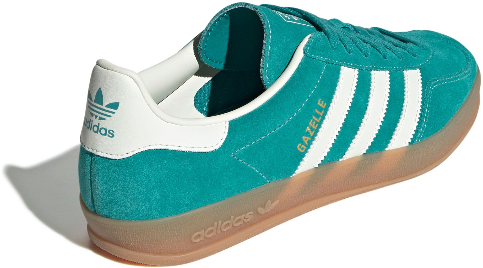 adidas Men's Gazelle Indoor Shoes - Teal/White - View 7