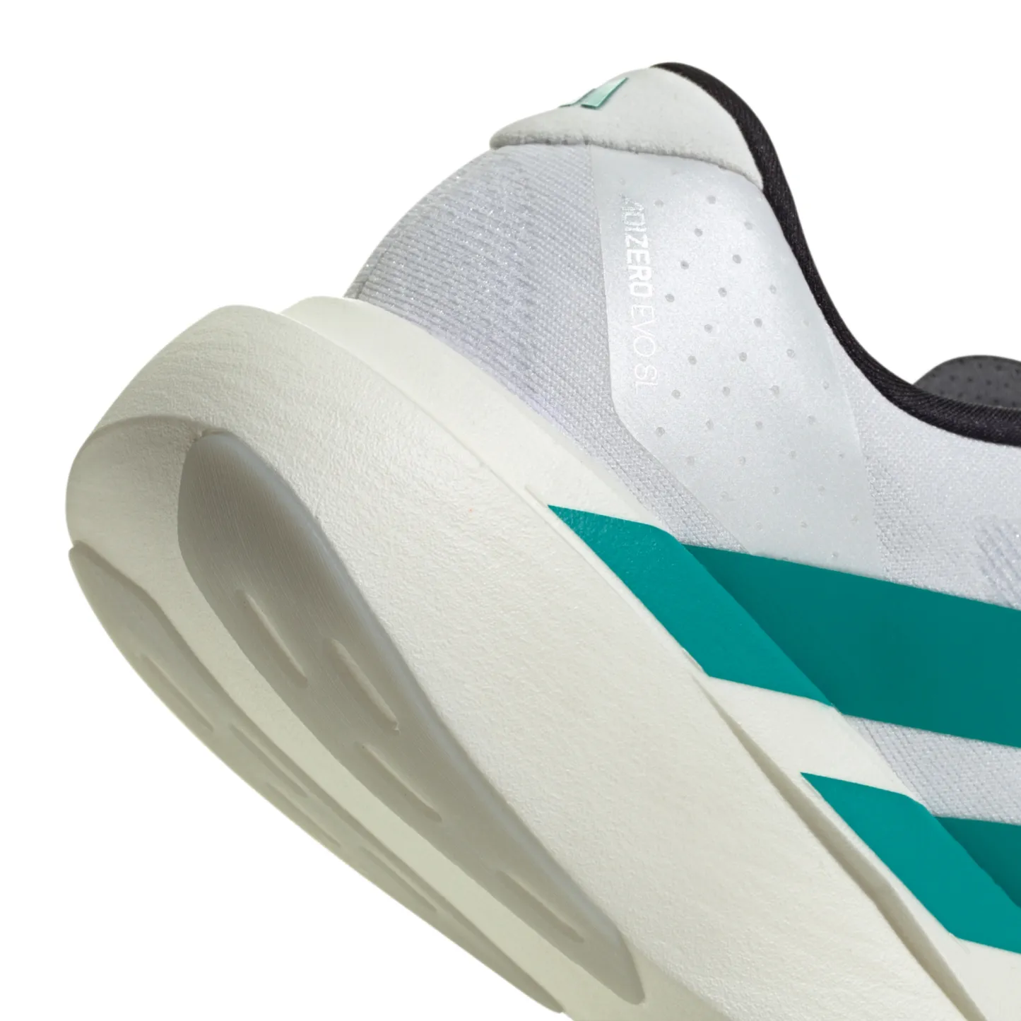 adidas Men's Adizero EVO SL Running Shoes - White/Teal/Grey - View 8