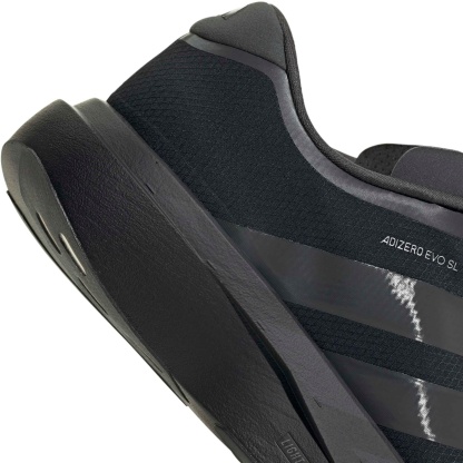 adidas Men's Adizero EVO SL Zip Running Shoes - Black/Grey/Silver Mtllc - View 8