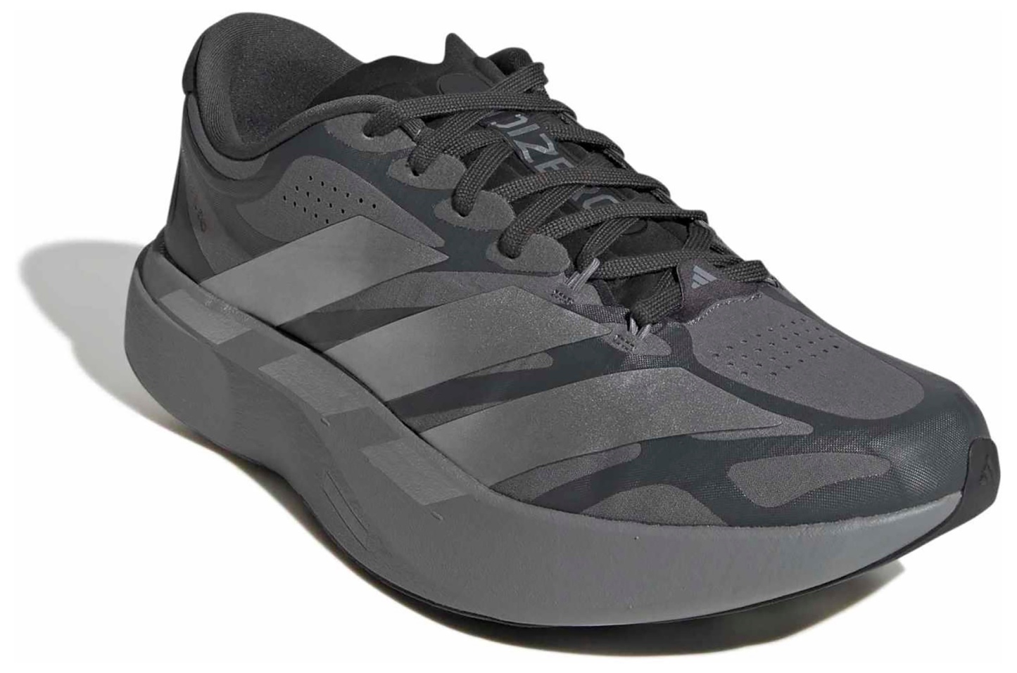 adidas Men's Adizero EVO SL EXO Running Shoes - Grey/Silver Mtllc/Grey - View 5