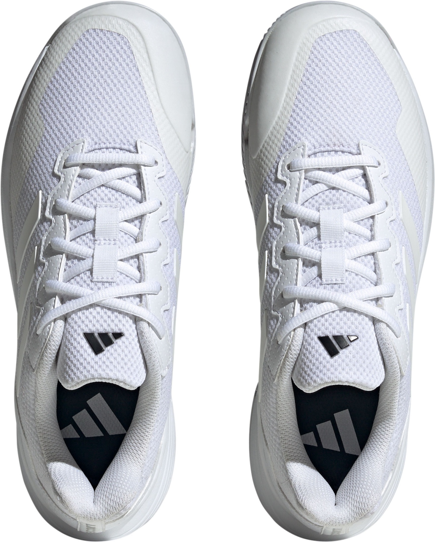 adidas Men's Gamecourt 2 Tennis Shoes - White/White/Silver - View 3