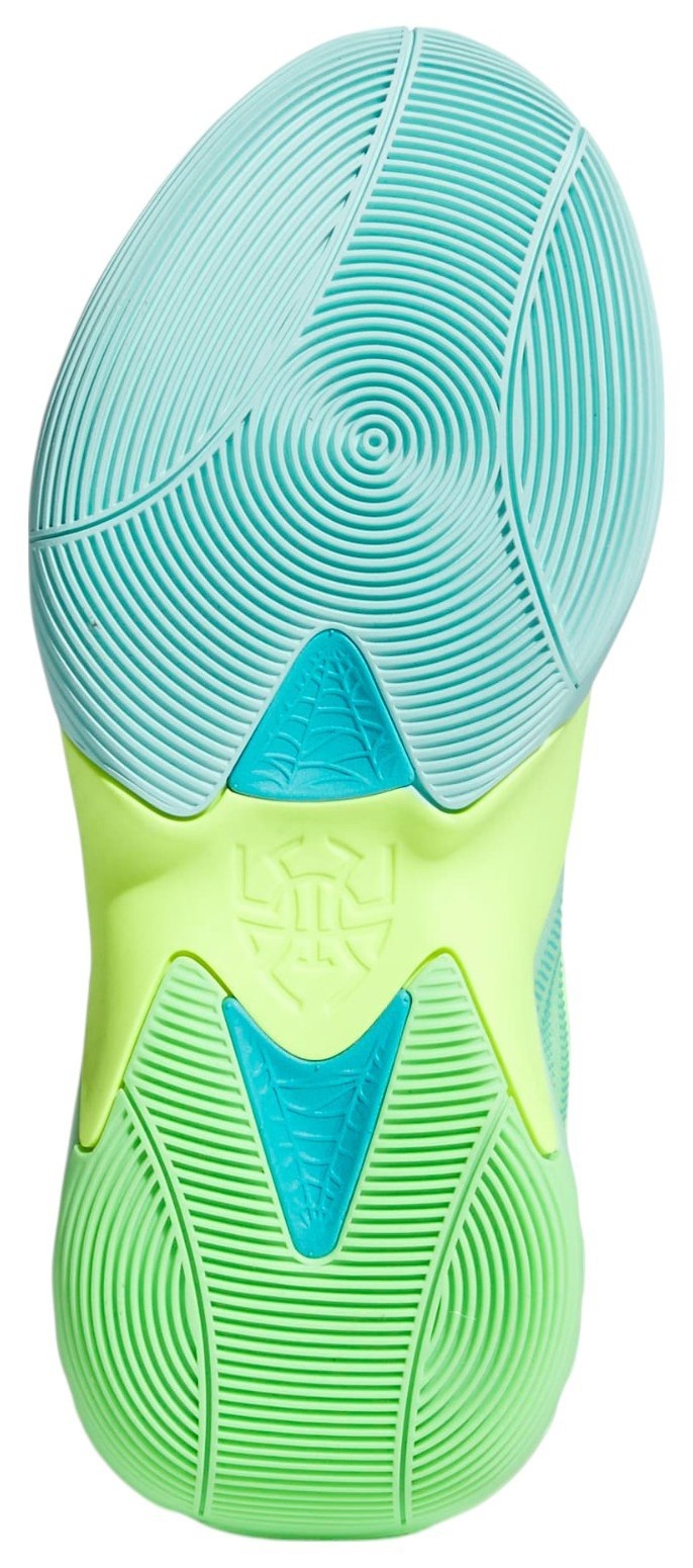 adidas Kids' Grade School D.O.N Issue #7 Basketball Shoes - Neon Yellow/Aqua - View 3