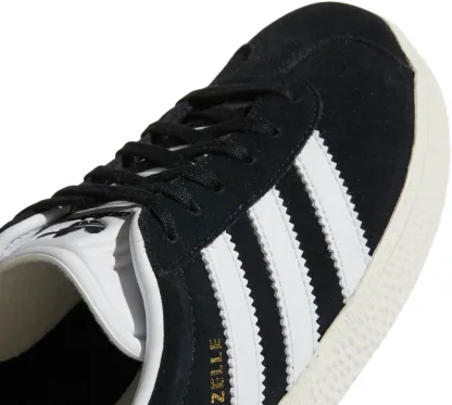 adidas Kids' Grade School Gazelle Shoes - Black/White - View 10