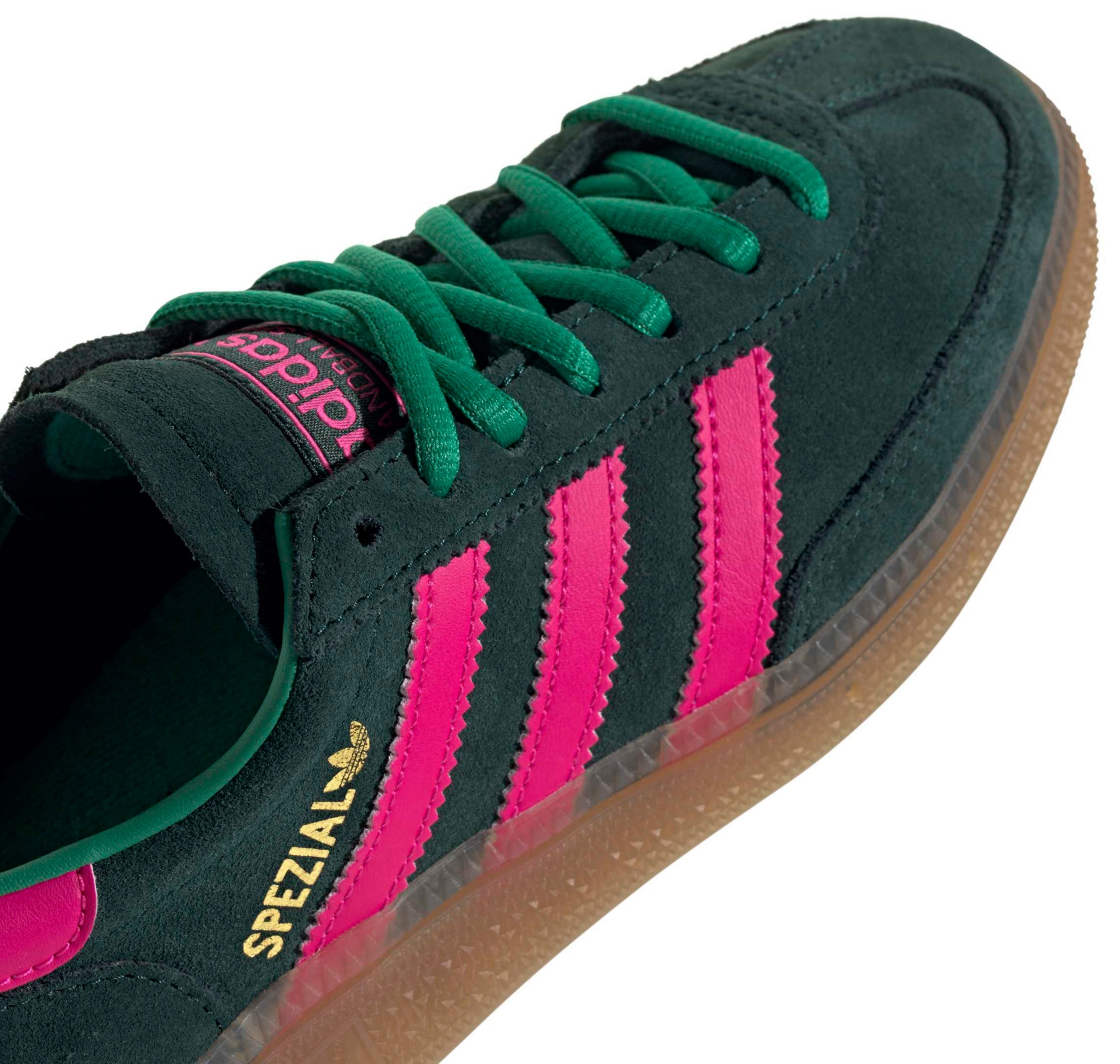 adidas Kids' Grade School Handball Spezial Shoes - Aurora Ivy/Shock Pink/Gum - View 7