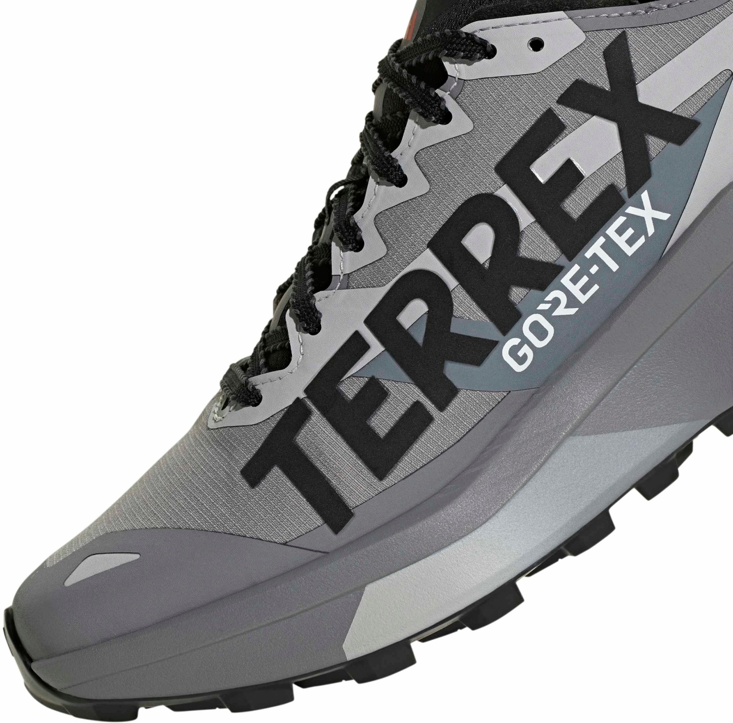 adidas Men's Terrex Agravic GTX 2 Trail Running Shoes - Grey/Black/Semi Impct Orange - View 2