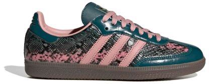 adidas Women's Samba OG Shoes - Snakeskin Rich Green/Wdr Mauve - View 1