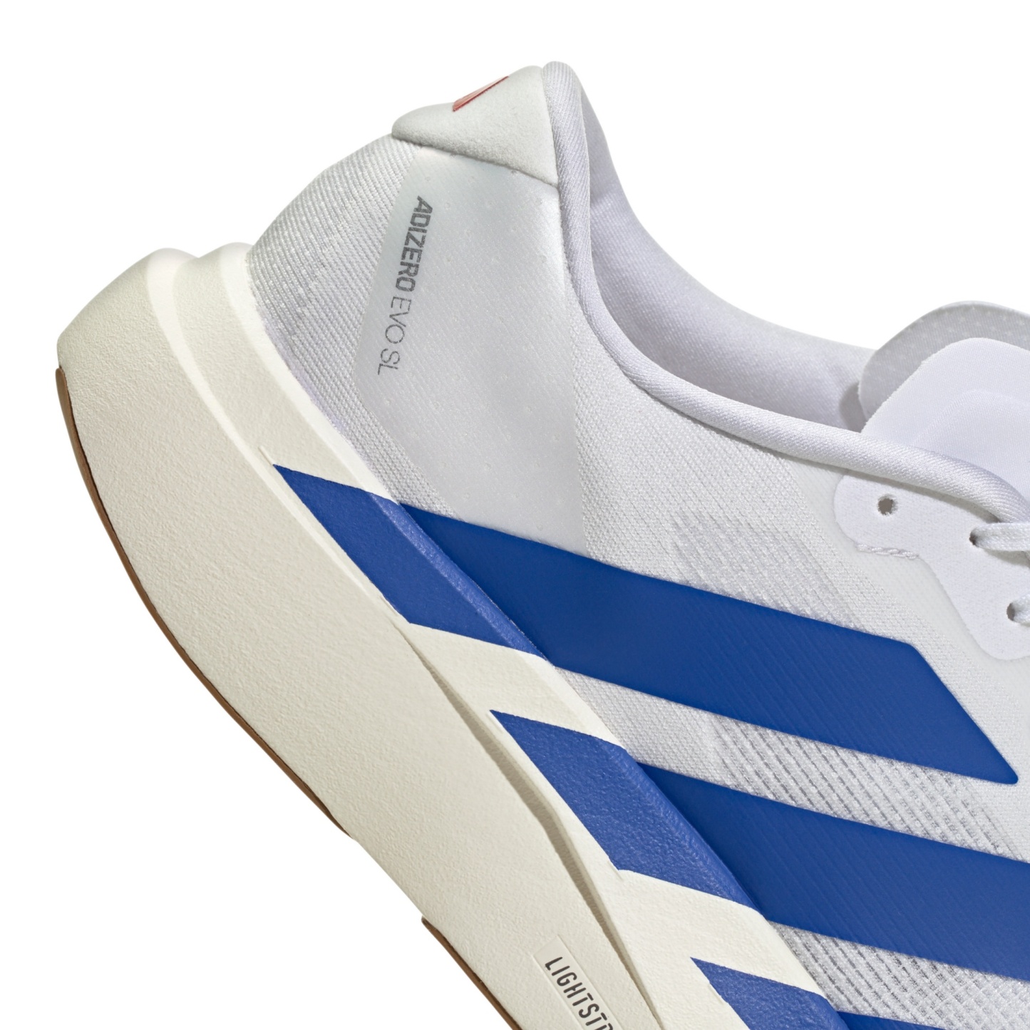 adidas Men's Adizero EVO SL Running Shoes - White/Blue/Ruby - View 8
