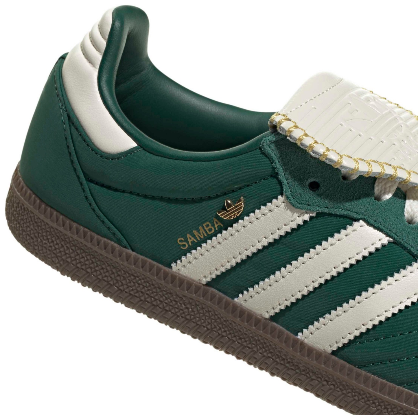 adidas Women's Long Tongue Samba Shoes - Collegiate Green/White - View 7
