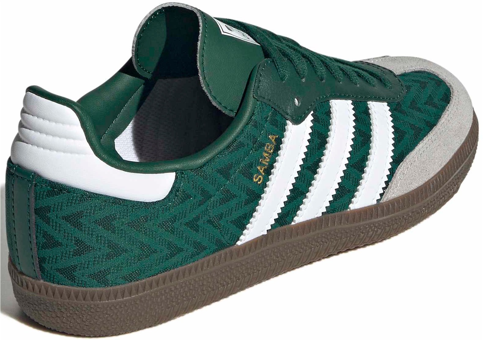 adidas Kids' Grade School Samba OG Shoes - Collegiate Green/White/Gum - View 6