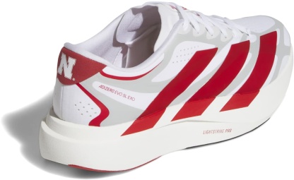 adidas Men's Adizero EVO SL EXO Nebraska Running Shoes - Ftwr White/Team Power Red/Core Black - View 7