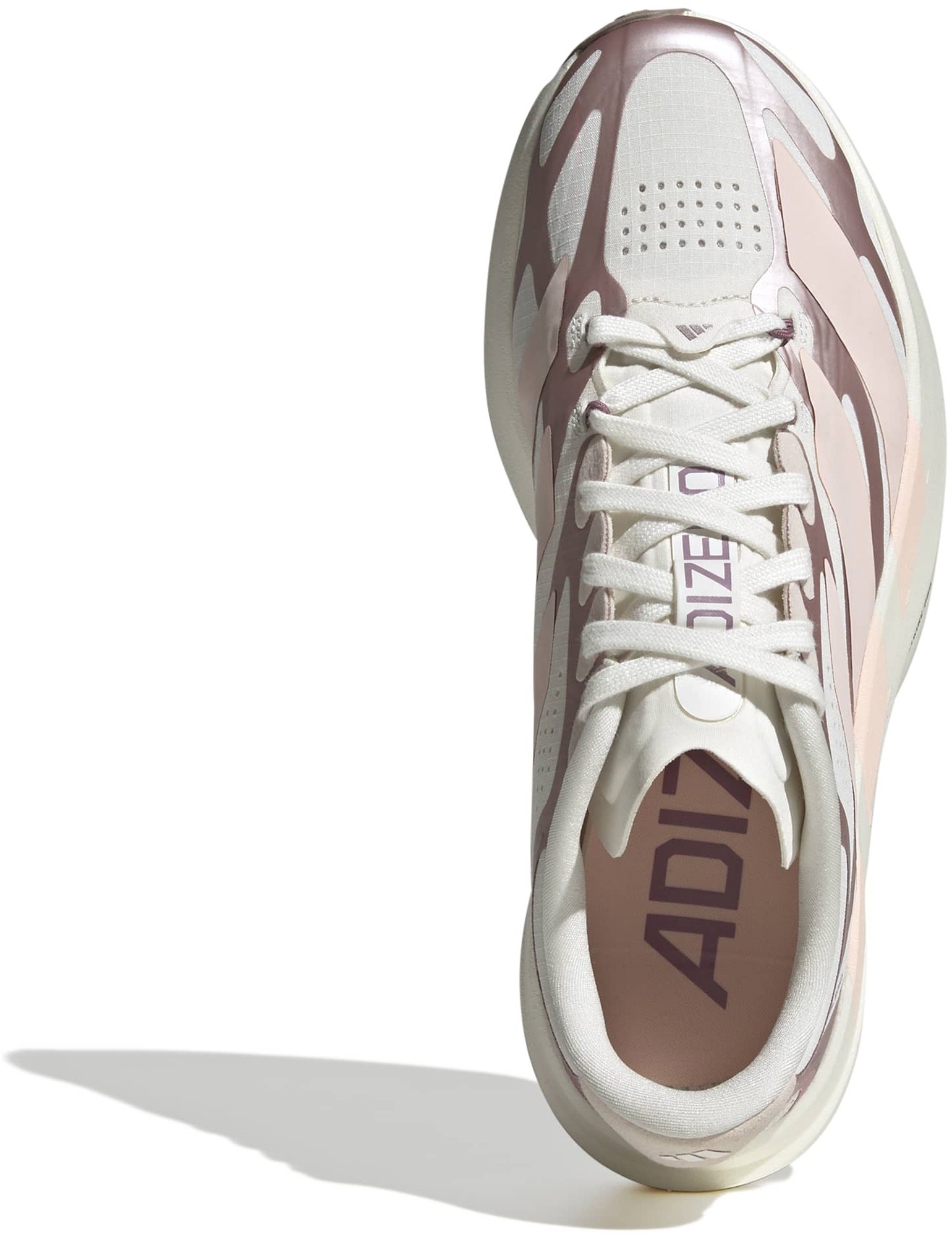 adidas Women's Adizero EVO SL EXO  Running Shoes - White/Blush Pink - View 2