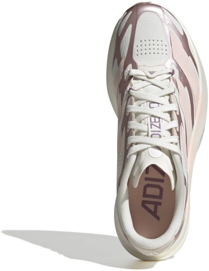 adidas Women's Adizero EVO SL EXO  Running Shoes - White/Blush Pink - View 2