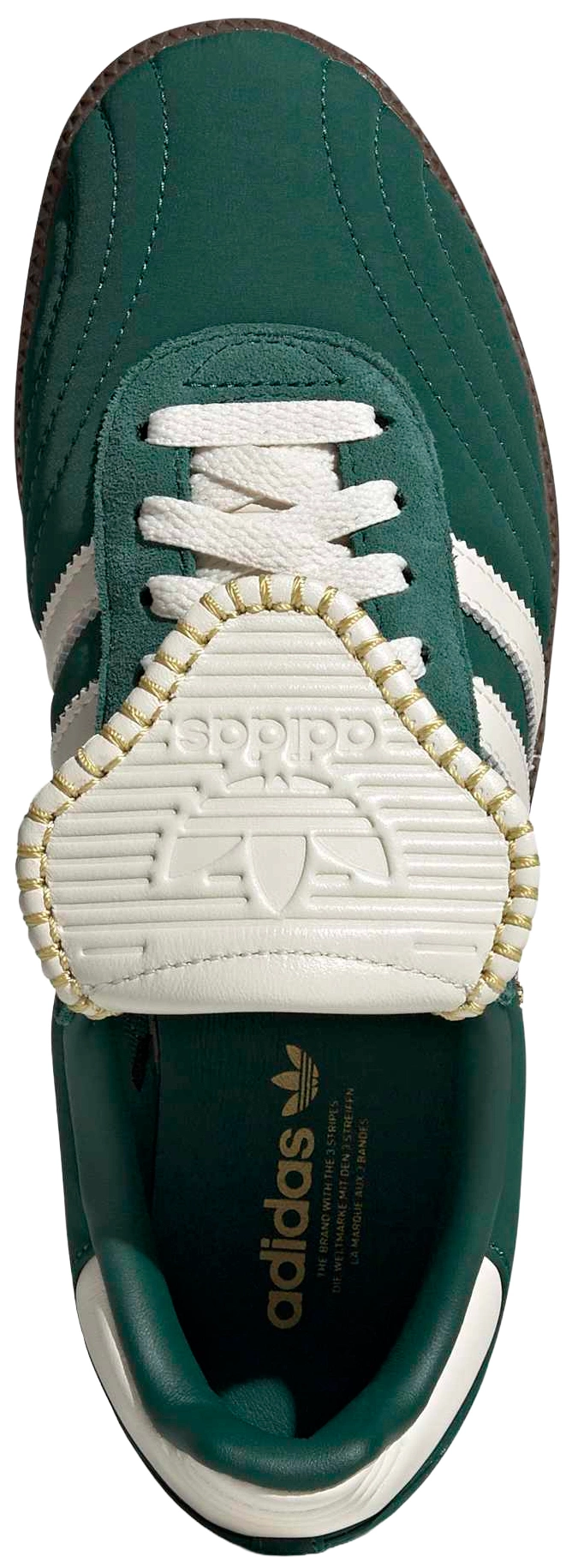 adidas Women's Long Tongue Samba Shoes - Collegiate Green/White - View 2