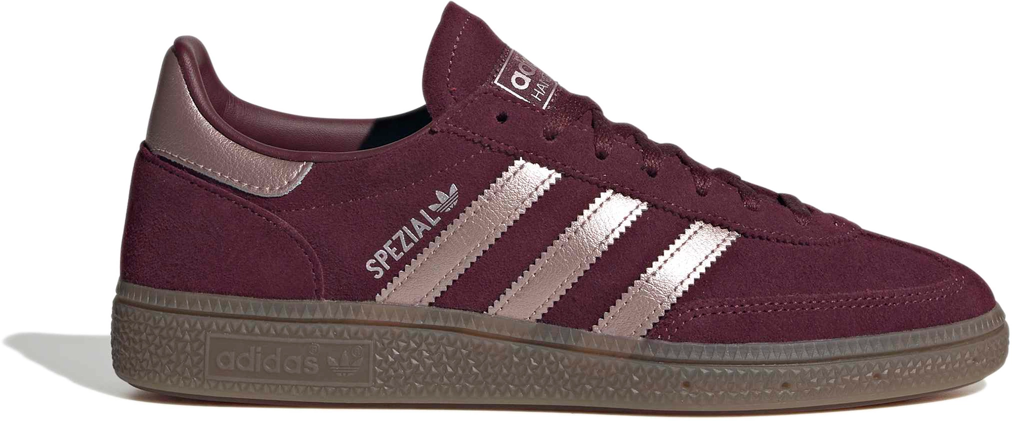 adidas Women's Handball Spezial Shoes - Maroon/Vapor Grey Mtlc - View 1
