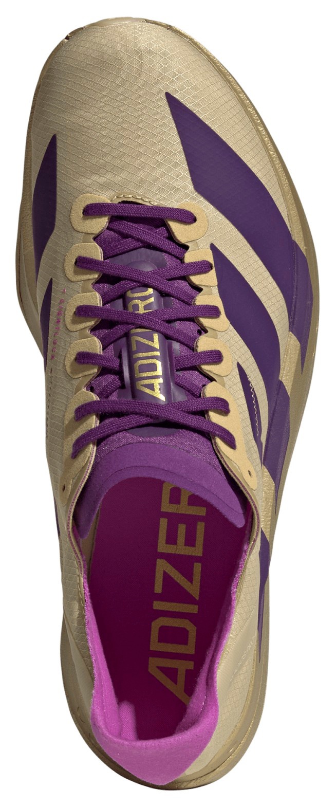 adidas Men's Adizero Adios Pro 4 Running Shoes - Sand/Rich Purple/Gold Met. - View 2