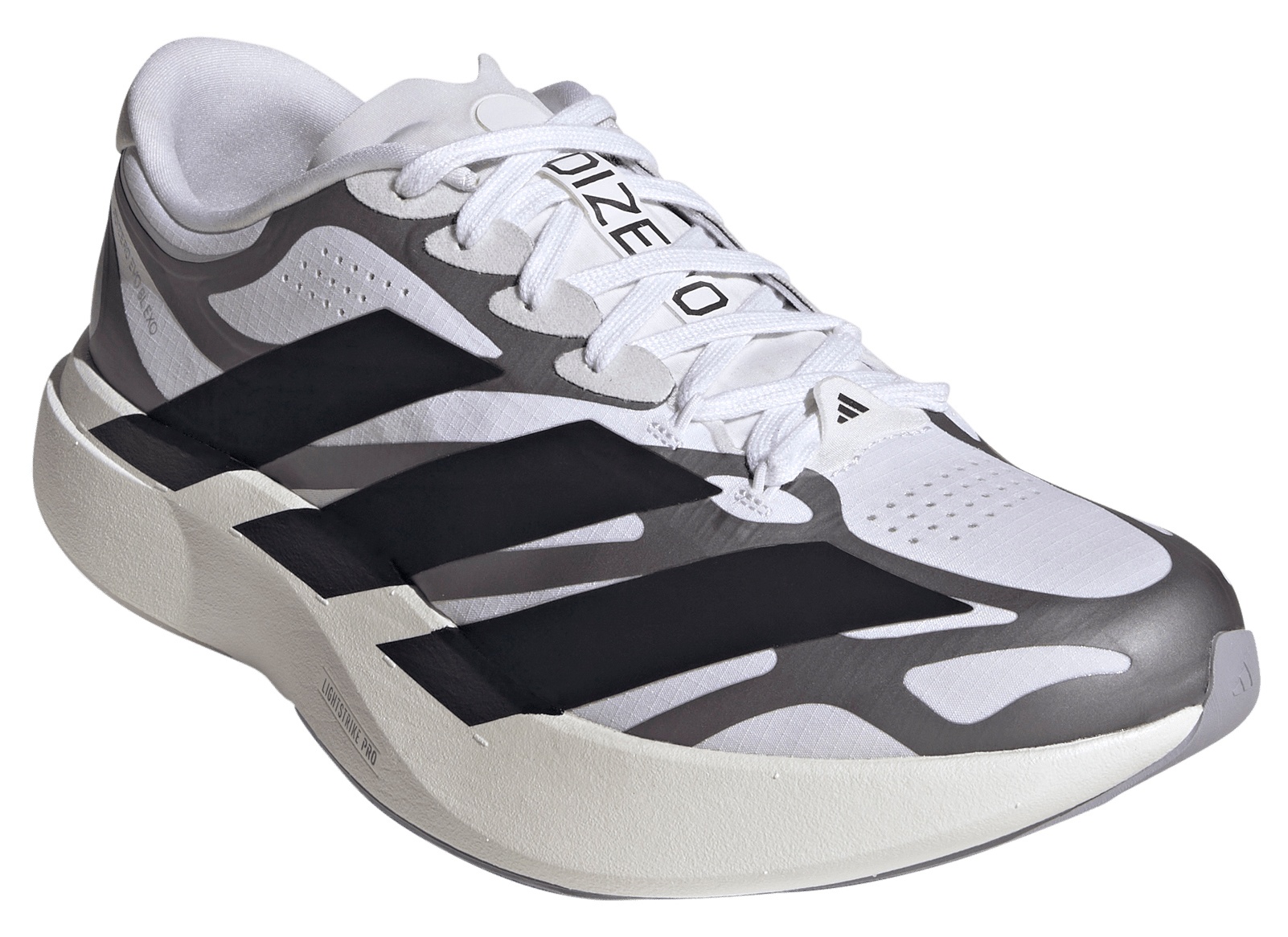 adidas Men's Adizero EVO SL EXO Running Shoes - White/Black/Metallic - View 5