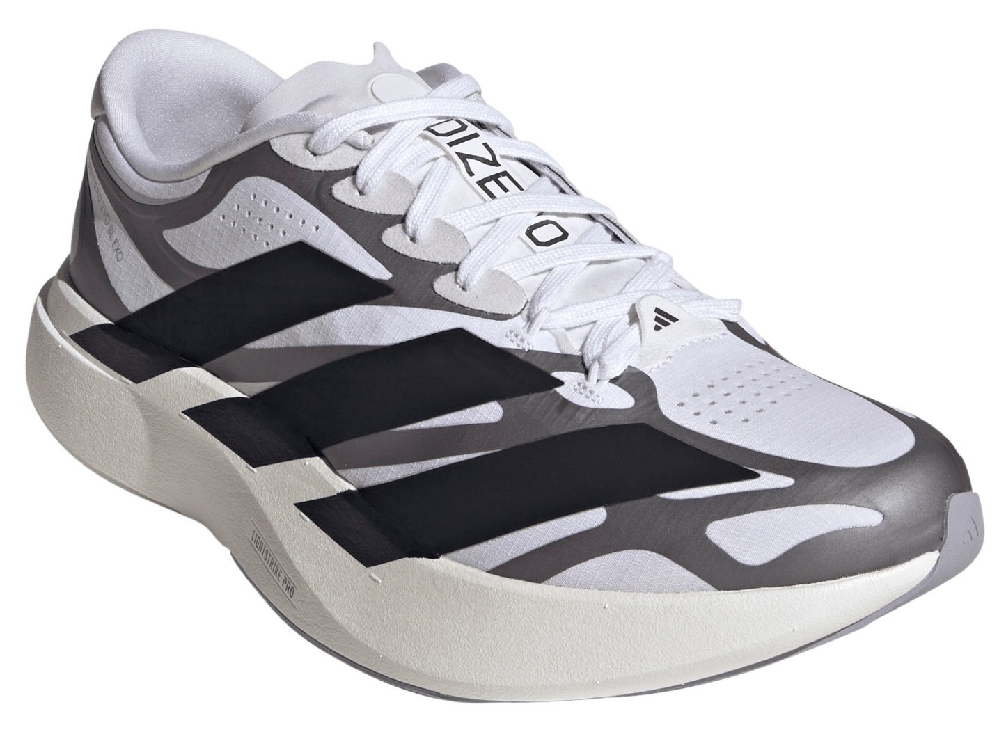 adidas Men's Adizero EVO SL EXO Running Shoes - White/Black/Metallic - View 5