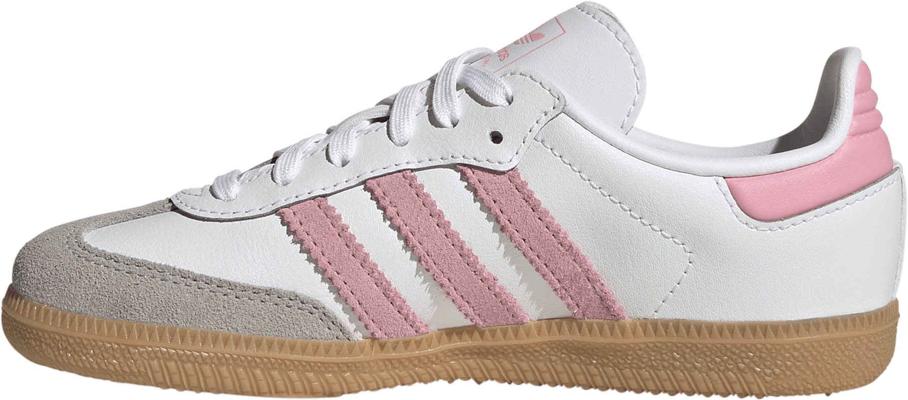adidas Kids' Preschool Samba OG Shoes - White/Light Pink/Gum - View 4