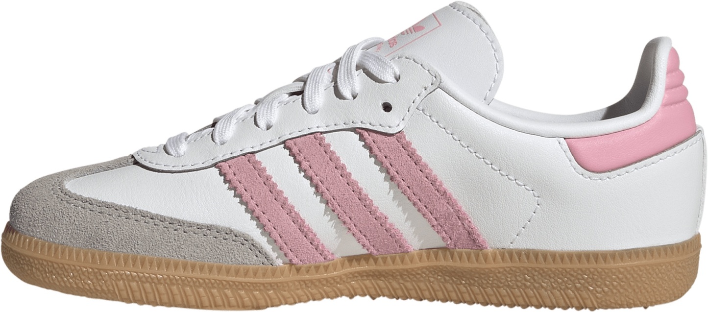 adidas Kids' Preschool Samba OG Shoes - White/Light Pink/Gum - View 4