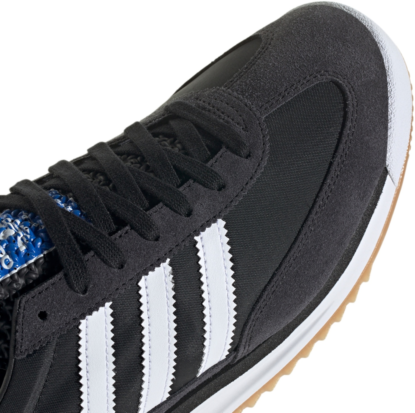 adidas Men's SL 72 RS Shoes - Black/White/Blue - View 7